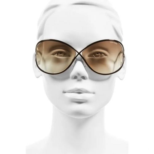 탐포드 Tom Ford Miranda 68mm Open Temple Oversize Metal Sunglasses_BRONZE