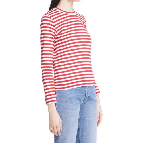 꼼데가르송 Comme des Garcons PLAY Cotton T-Shirt_4-RED/WHITE