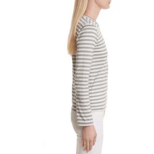 꼼데가르송 Comme des Garcons PLAY Stripe Long Sleeve T-Shirt_Grey
