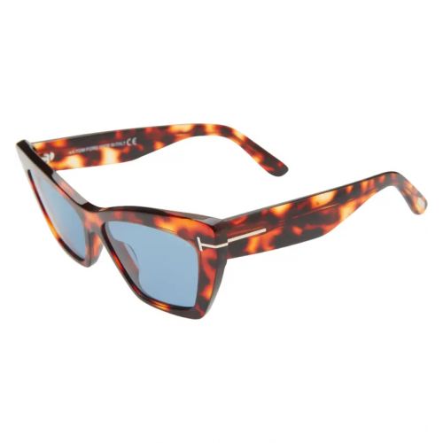 탐포드 Tom Ford Wyatt 56mm Gradient Cat Eye Sunglasses_SHINY VINTAGE HAVANA / BLUE