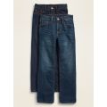 Straight Non-Stretch Dark-Wash Jeans 2-Pack For Boys