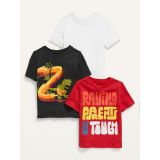 Unisex 3-Pack Short-Sleeve Graphic T-Shirt for Toddler