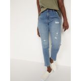 High-Waisted Power Slim Straight Ripped Jeans for Women