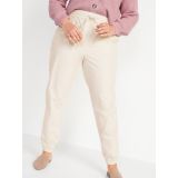 High-Waisted Poplin Tapered Jogger Cargo Pants for Women