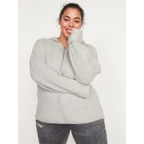 Textured Tunic Sweater Hoodie for Women