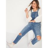 O.G. Workwear Ripped Medium-Wash Jean Overalls for Women