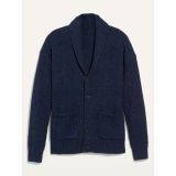 Shawl-Collar Button-Front Cardigan Sweater for Men