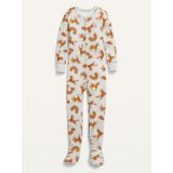 Unisex Printed One-Piece Footie Pajamas for Toddler & Baby
