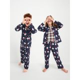 Gender-Neutral Matching Flannel Pajama Set For Kids