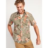 Built-In Flex Everyday Floral-Print Short-Sleeve Shirt for Men