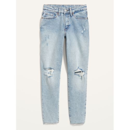 올드네이비 Curvy High-Waisted OG Straight Cut-Off Jeans