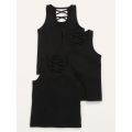 Solid Lattice-Back Tank Top 3-Pack for Girls