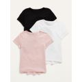 Softest Short-Sleeve Solid T-Shirt 3-Pack for Girls Hot Deal