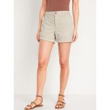 High-Waisted OGC Pull-On Chino Shorts for Women -- 5-inch inseam