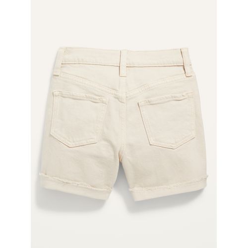 올드네이비 High-Waisted Button-Fly Ecru-Wash Jean Shorts for Girls