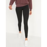 High-Waisted Ruched Ankle-Length Leggings for Women