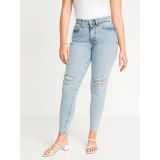 Curvy High-Waisted OG Straight Ripped Cut-Off Jeans for Women