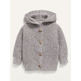 Hooded Button-Front Knit Cardigan for Baby