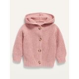 Hooded Button-Front Knit Cardigan for Baby