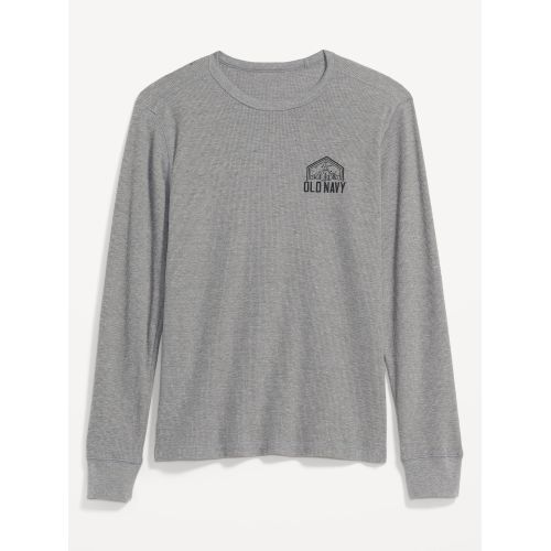 올드네이비 Logo-Graphic Thermal-Knit Long-Sleeve T-Shirt