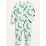 Unisex Caterpillar Print Sleep & Play 2-Way Zip Footed One-Piece for Baby Hot Deal