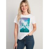 EveryWear Logo Graphic Slub-Knit T-Shirt for Women