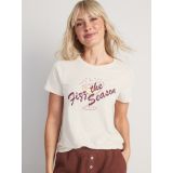EveryWear Slub-Knit Holiday Graphic T-Shirt for Women