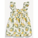 Sleeveless Ruffled Linen-Blend Dress for Baby