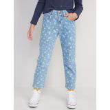 Printed High-Waisted O.G. Straight Jeans for Girls