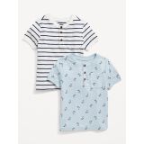 Unisex Short-Sleeve Pocket Henley T-Shirt 2-Pack for Toddler