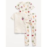 Unisex 3-Piece Snug-Fit Graphic Pajama Set for Toddler & Baby