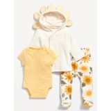 Unisex 3-Piece Kimono Hoodie, Pants & Bodysuit Layette Set for Baby