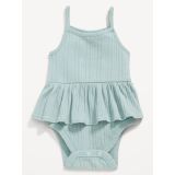 Sleeveless Pointelle-Knit Peplum Bodysuit for Baby