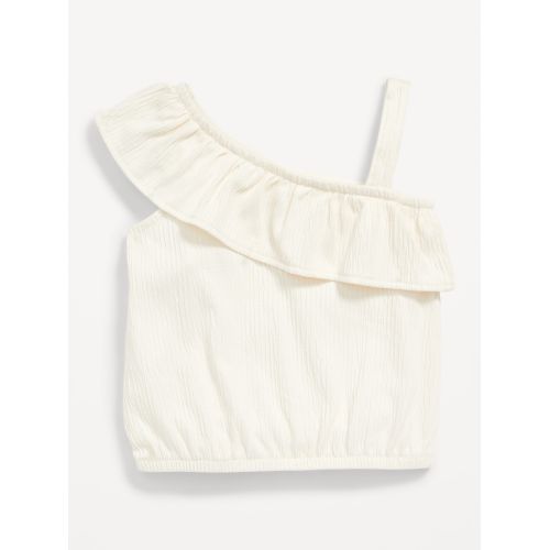 올드네이비 Ruffled Puckered-Jacquard Knit One-Shoulder Top for Baby
