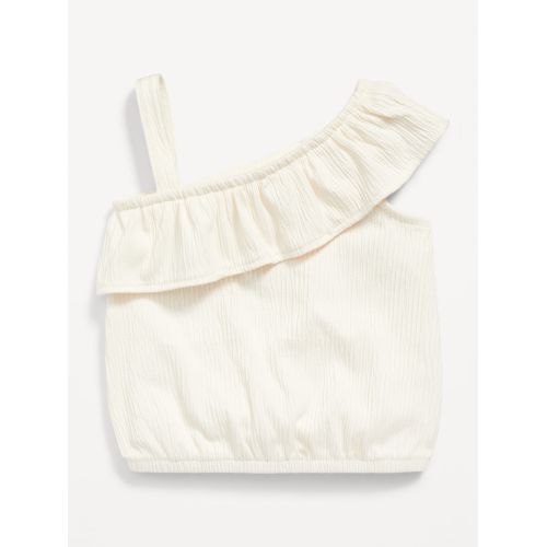 올드네이비 Ruffled Puckered-Jacquard Knit One-Shoulder Top for Baby