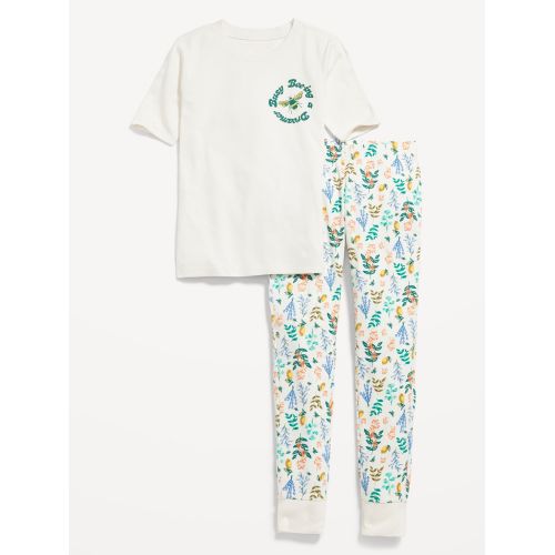 올드네이비 Matching Gender-Neutral Snug-Fit Printed Pajama Set for Kids