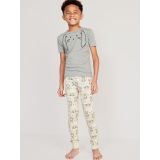 Matching Gender-Neutral Snug-Fit Printed Pajama Set for Kids