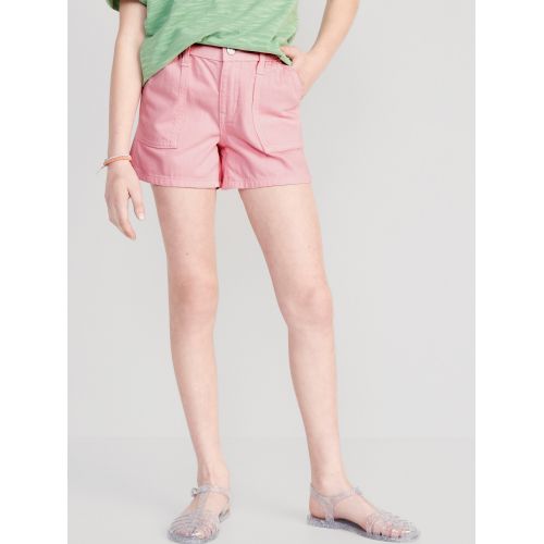 올드네이비 Elasticized Waist Workwear Non-Stretch Jean Shorts for Girls