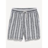 Striped Linen-Blend Drawstring Pull-On Shorts for Toddler Boys