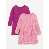 Long-Sleeve Fit & Flare Dress 2-Pack for Toddler Girls
