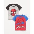 2-Pack Marvel Spider-Man Unisex Graphic T-Shirt for Toddler