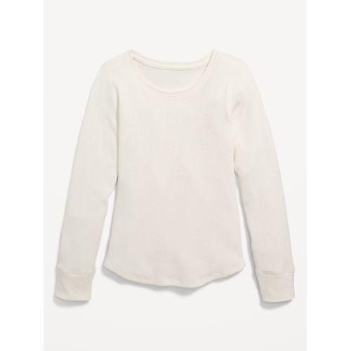 올드네이비 Long-Sleeve Solid Thermal-Knit T-Shirt for Girls