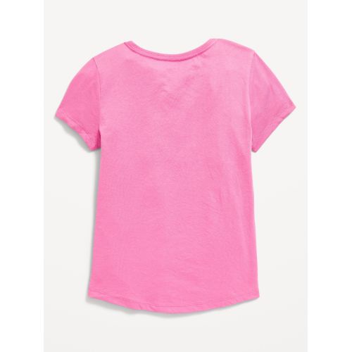 올드네이비 Softest Short-Sleeve Heart-Pocket T-Shirt for Girls