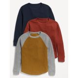 Thermal-Knit Long-Sleeve T-Shirt Variety 3-Pack for Boys