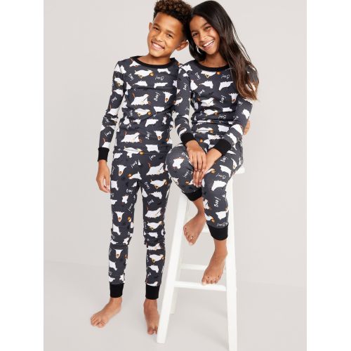 올드네이비 Matching Gender-Neutral Printed Snug-Fit Pajama Set for Kids