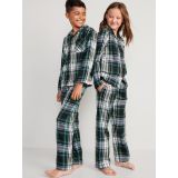 Gender-Neutral Matching Flannel Pajama Set for Kids