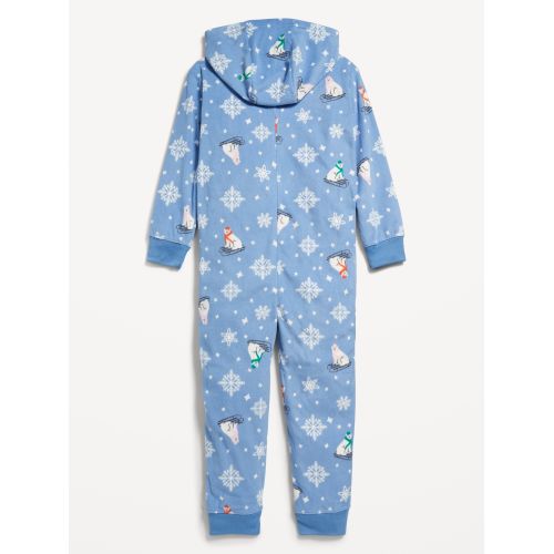올드네이비 Gender-Neutral Printed Microfleece One-Piece Pajama for Kids