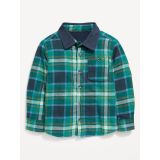 Cozy Flannel Microfleece-Lined Pocket Shirt for Toddler Boys