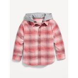 Unisex Hooded Flannel Pocket Shirt for Toddler
