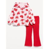 Hoodie and Flare Leggings Set for Toddler Girls